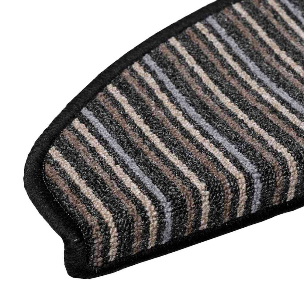 Produktbild för Självhäftande trappmattor 15 pcs Antracit 65 x 21 x 4 cm