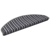Produktbild för Självhäftande trappmattor 15 pcs Grå 65 x 21 x 4 cm