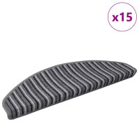Produktbild för Självhäftande trappmattor 15 pcs Grå 65 x 21 x 4 cm