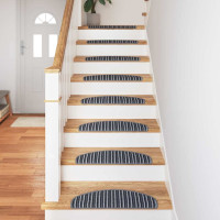 Produktbild för Självhäftande trappmattor 15 pcs Grå 65 x 21 x 4 cm
