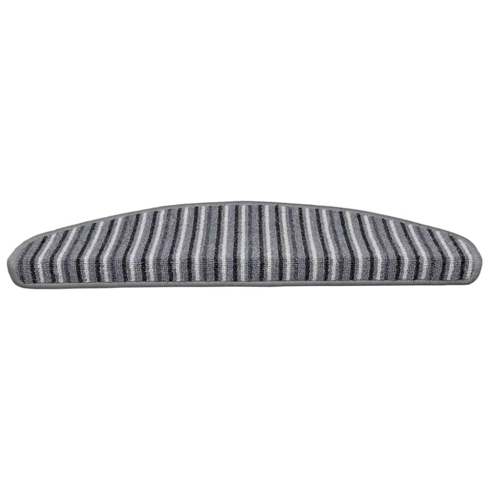 Produktbild för Självhäftande trappmattor 15 pcs Grå 65 x 21 x 4 cm