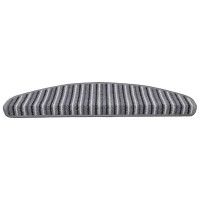 Produktbild för Självhäftande trappmattor 15 pcs Grå 65 x 21 x 4 cm