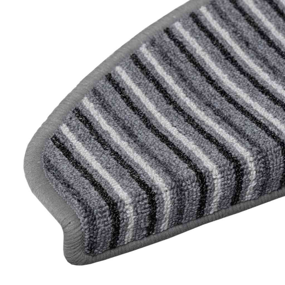 Produktbild för Självhäftande trappmattor 15 pcs Grå 65 x 21 x 4 cm