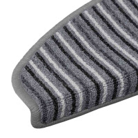 Produktbild för Självhäftande trappmattor 15 pcs Grå 65 x 21 x 4 cm