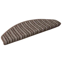 Produktbild för Självhäftande trappmattor 15 pcs Brun 65 x 21 x 4 cm