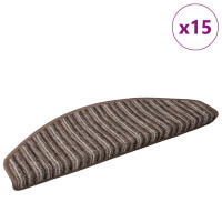 Produktbild för Självhäftande trappmattor 15 pcs Brun 65 x 21 x 4 cm