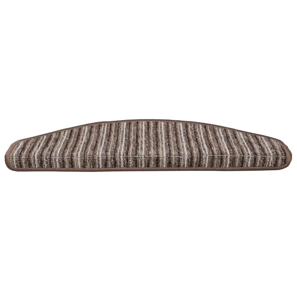 Produktbild för Självhäftande trappmattor 15 pcs Brun 65 x 21 x 4 cm