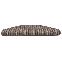 Produktbild för Självhäftande trappmattor 15 pcs Brun 65 x 21 x 4 cm