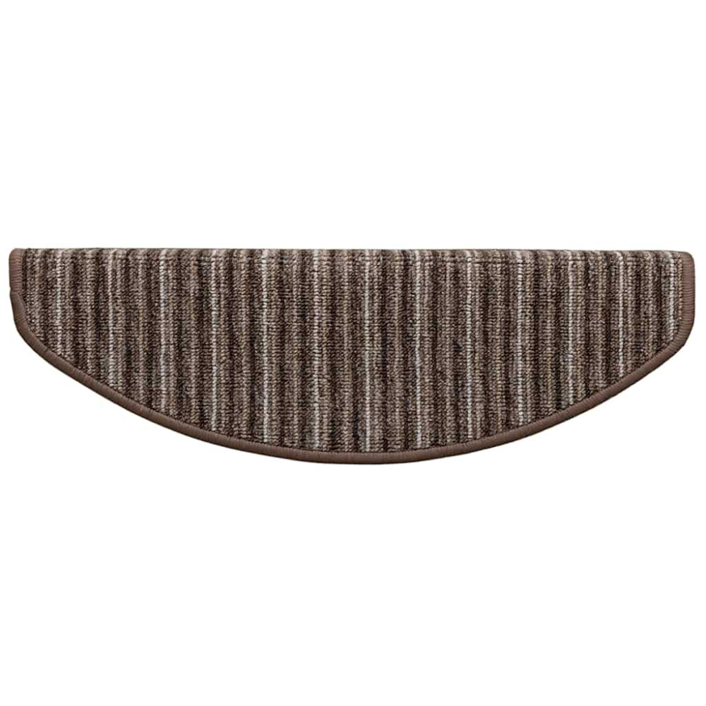 Produktbild för Självhäftande trappmattor 15 pcs Brun 65 x 21 x 4 cm