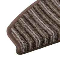 Produktbild för Självhäftande trappmattor 15 pcs Brun 65 x 21 x 4 cm