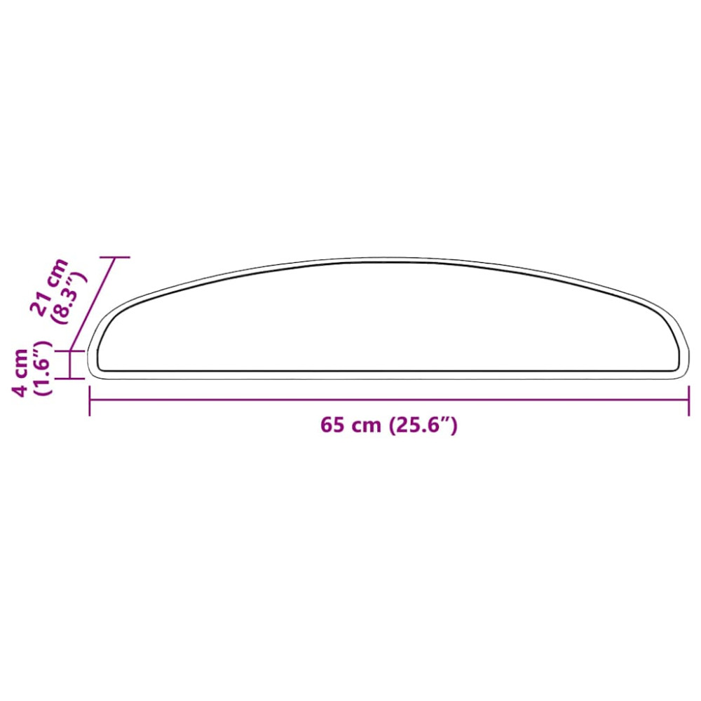 Produktbild för Självhäftande trappmattor 15 pcs Brun 65 x 21 x 4 cm