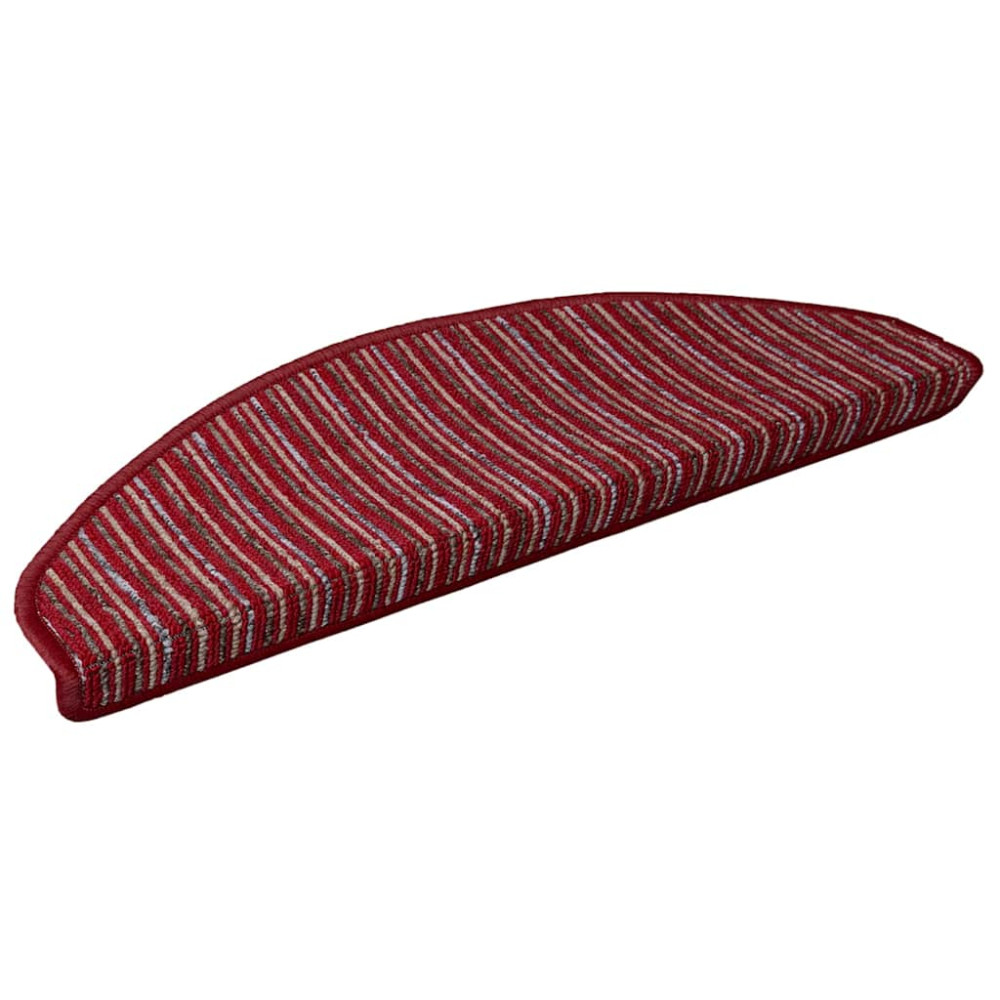 Produktbild för Självhäftande trappmattor 15 pcs Röd 65 x 21 x 4 cm