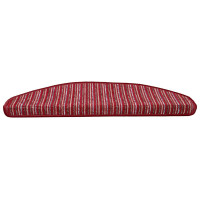 Produktbild för Självhäftande trappmattor 15 pcs Röd 65 x 21 x 4 cm