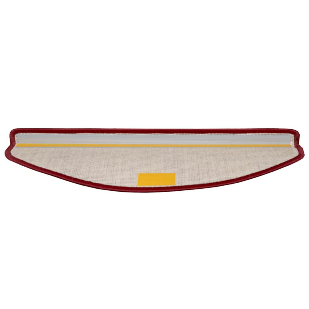 Produktbild för Självhäftande trappmattor 15 pcs Röd 65 x 21 x 4 cm