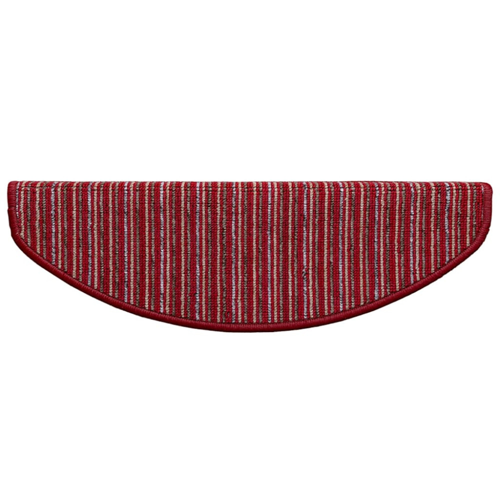 Produktbild för Självhäftande trappmattor 15 pcs Röd 65 x 21 x 4 cm