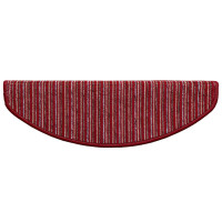 Produktbild för Självhäftande trappmattor 15 pcs Röd 65 x 21 x 4 cm