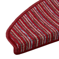 Produktbild för Självhäftande trappmattor 15 pcs Röd 65 x 21 x 4 cm