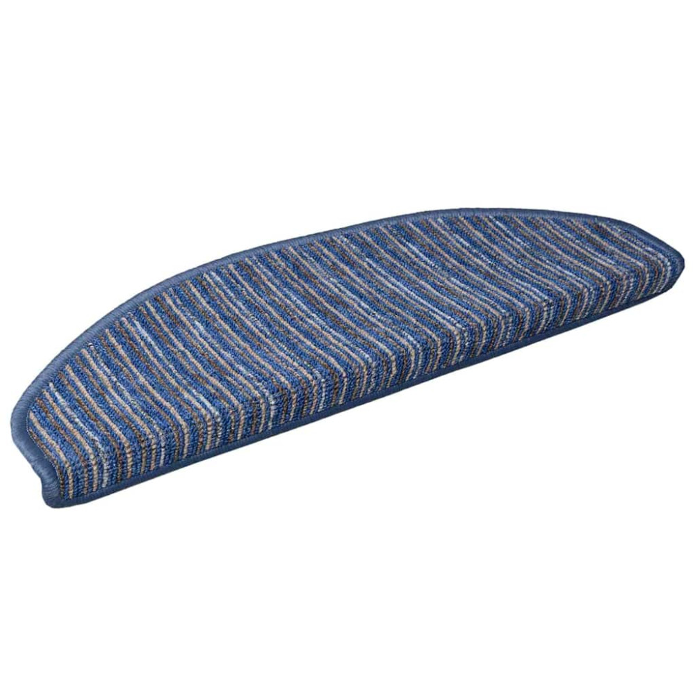 Produktbild för Självhäftande trappmattor 15 pcs Blå 65 x 21 x 4 cm