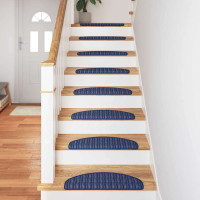 Produktbild för Självhäftande trappmattor 15 pcs Blå 65 x 21 x 4 cm