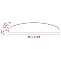 Produktbild för Självhäftande trappmattor 15 pcs Blå 65 x 21 x 4 cm