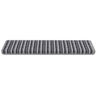Produktbild för Självhäftande trappmattor Randig 15 pcs Grå 65 x 21 x 4 cm