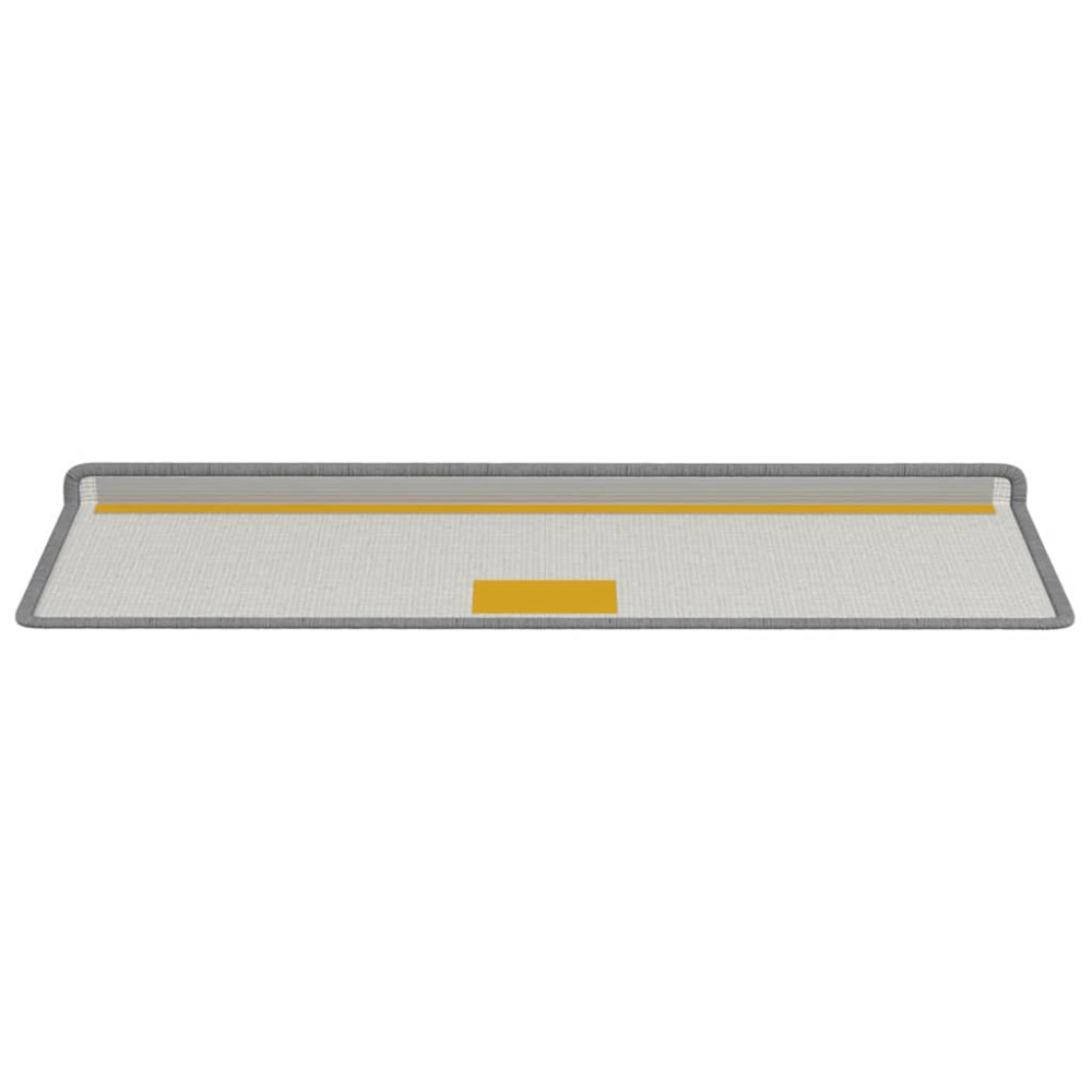 Produktbild för Självhäftande trappmattor Randig 15 pcs Grå 65 x 21 x 4 cm