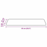 Produktbild för Självhäftande trappmattor Randig 15 pcs Grå 65 x 21 x 4 cm