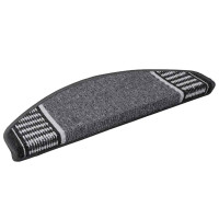 Produktbild för Självhäftande trappmattor 15 pcs Antracit 65 x 21 x 4 cm