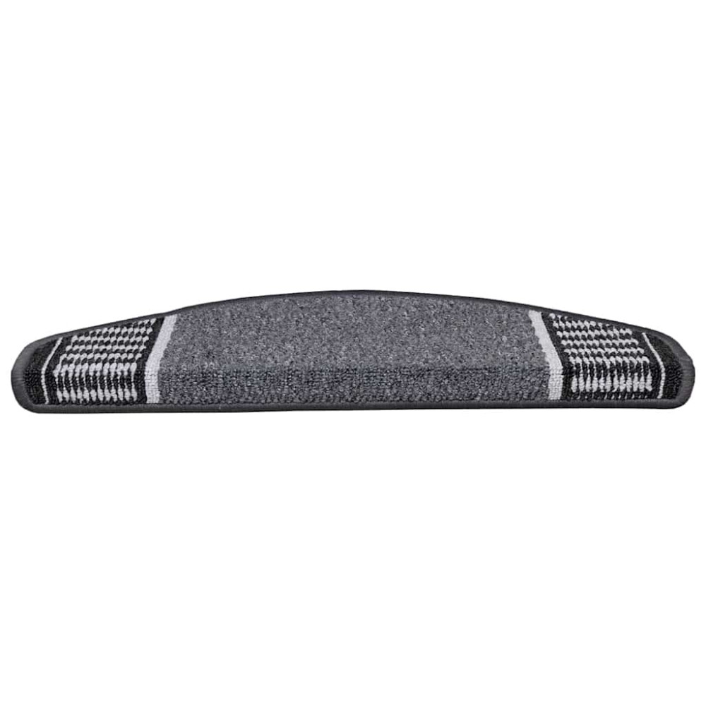 Produktbild för Självhäftande trappmattor 15 pcs Antracit 65 x 21 x 4 cm