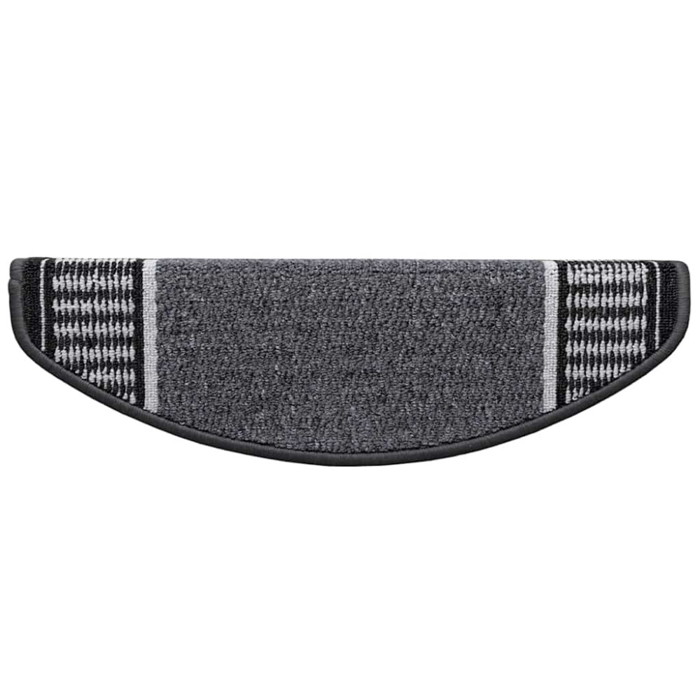Produktbild för Självhäftande trappmattor 15 pcs Antracit 65 x 21 x 4 cm
