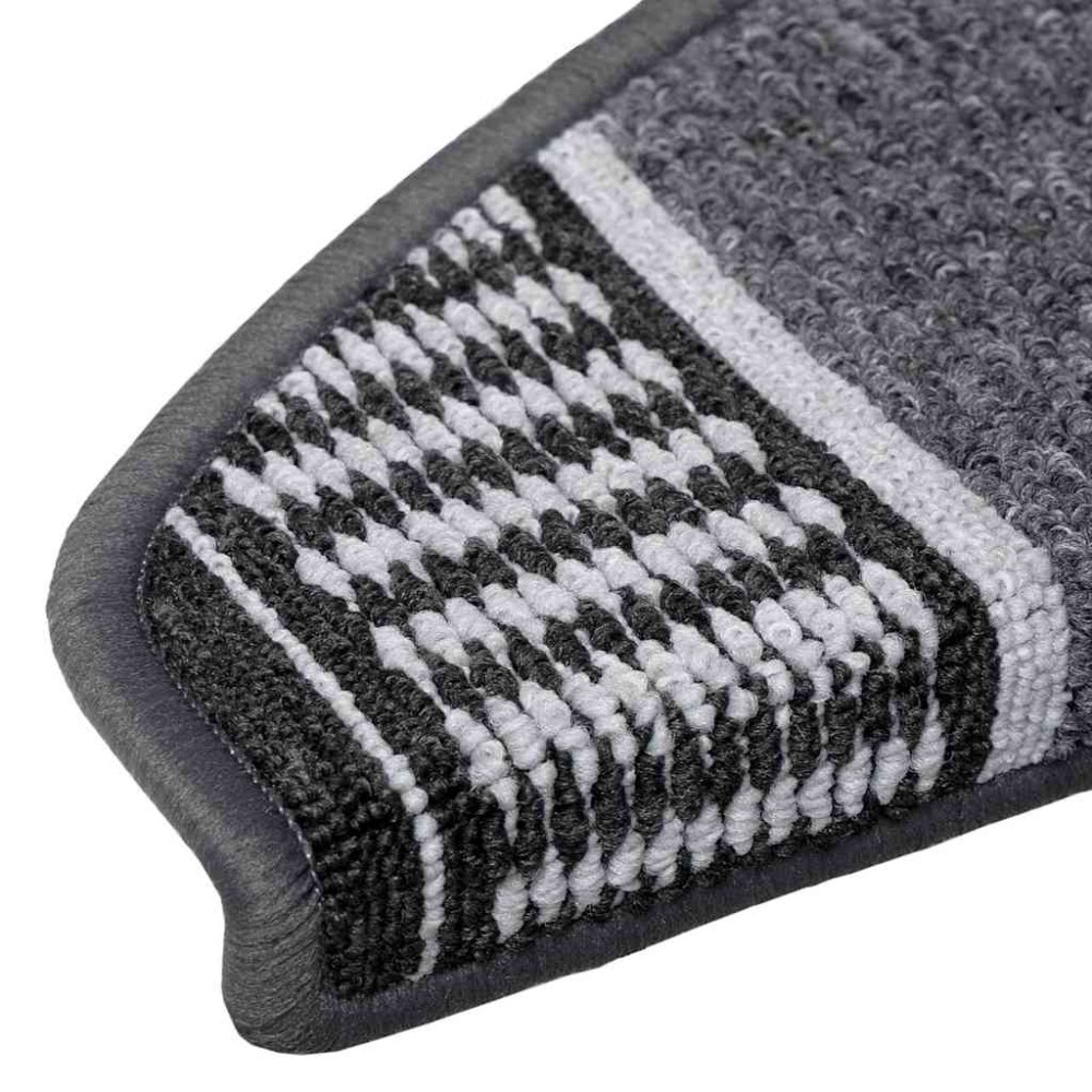 Produktbild för Självhäftande trappmattor 15 pcs Antracit 65 x 21 x 4 cm