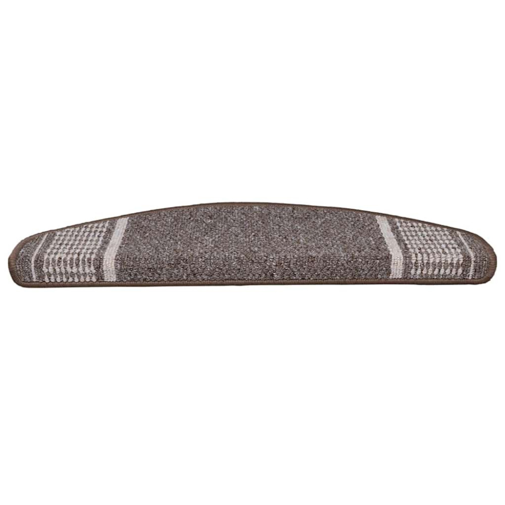 Produktbild för Självhäftande trappmattor 15 pcs Brun 65 x 21 x 4 cm