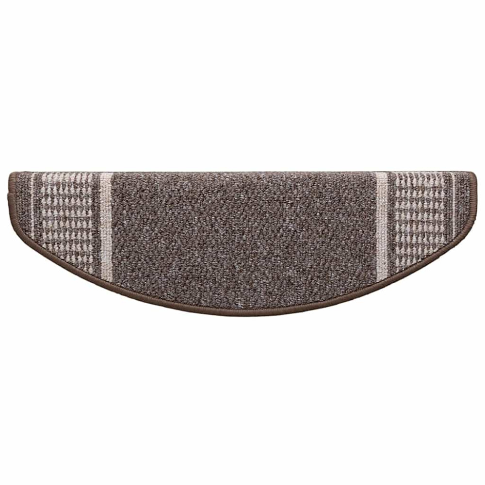 Produktbild för Självhäftande trappmattor 15 pcs Brun 65 x 21 x 4 cm