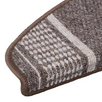 Produktbild för Självhäftande trappmattor 15 pcs Brun 65 x 21 x 4 cm