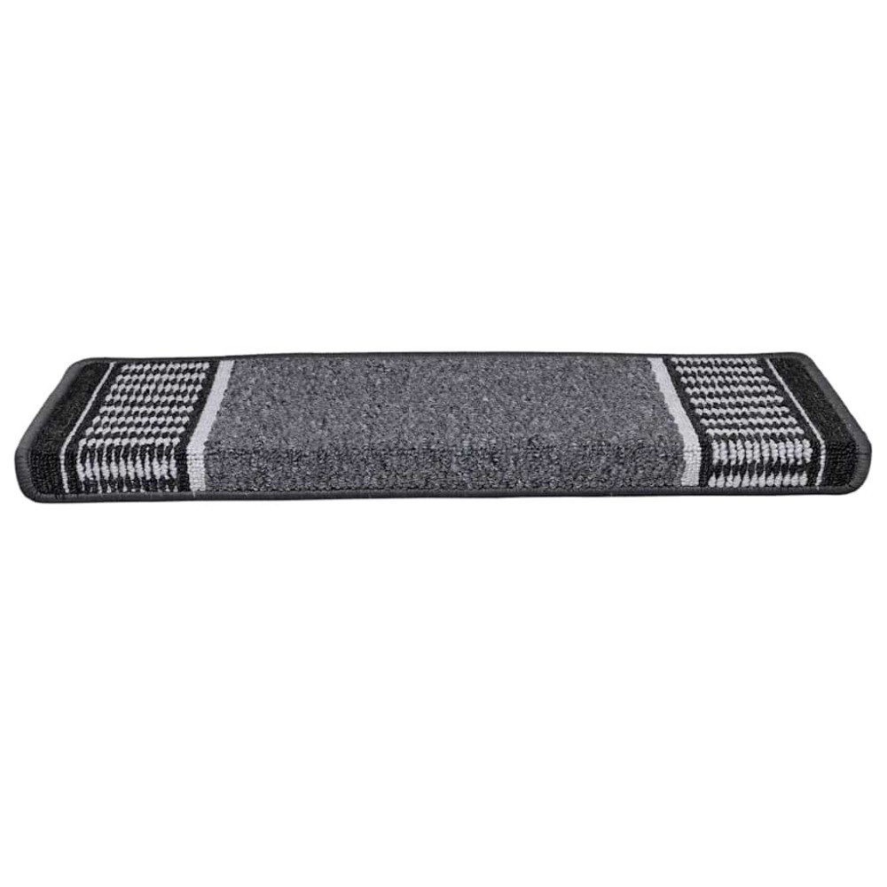 Produktbild för Självhäftande trappmattor 15 pcs Antracit 65 x 21 x 4 cm