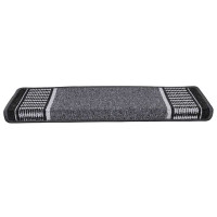 Produktbild för Självhäftande trappmattor 15 pcs Antracit 65 x 21 x 4 cm