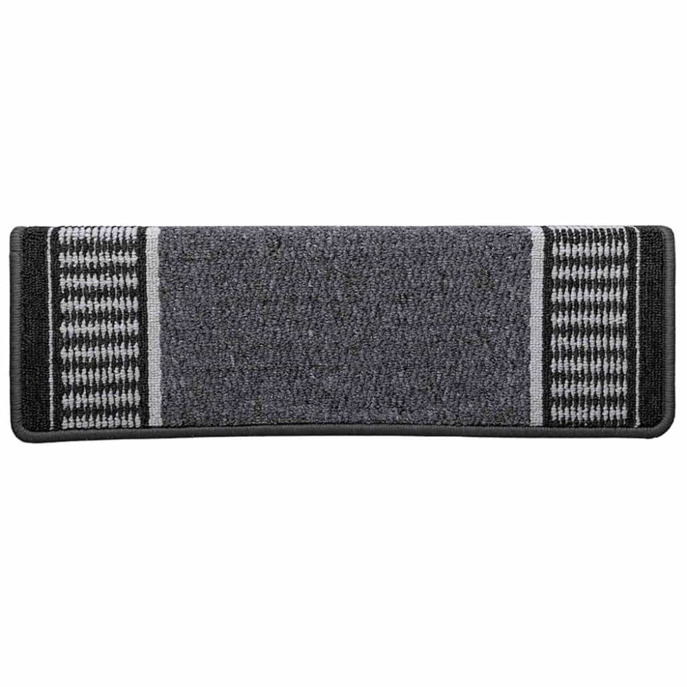 Produktbild för Självhäftande trappmattor 15 pcs Antracit 65 x 21 x 4 cm