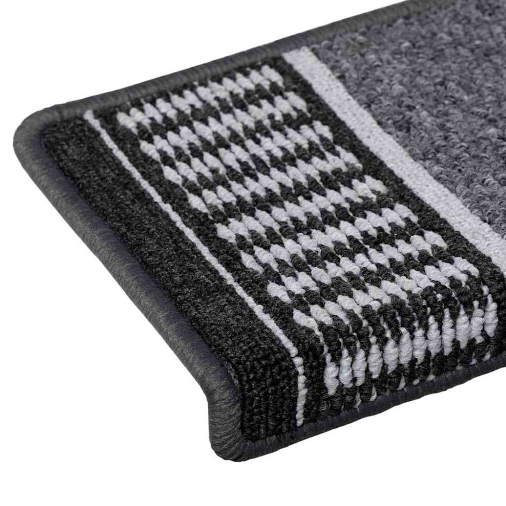 Produktbild för Självhäftande trappmattor 15 pcs Antracit 65 x 21 x 4 cm