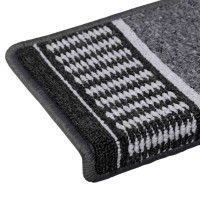 Produktbild för Självhäftande trappmattor 15 pcs Antracit 65 x 21 x 4 cm