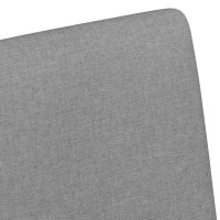 Produktbild för Matstolar med hjul med hjul 2 pcs Ljusgrå 57 x 66 x 94 cm tyg