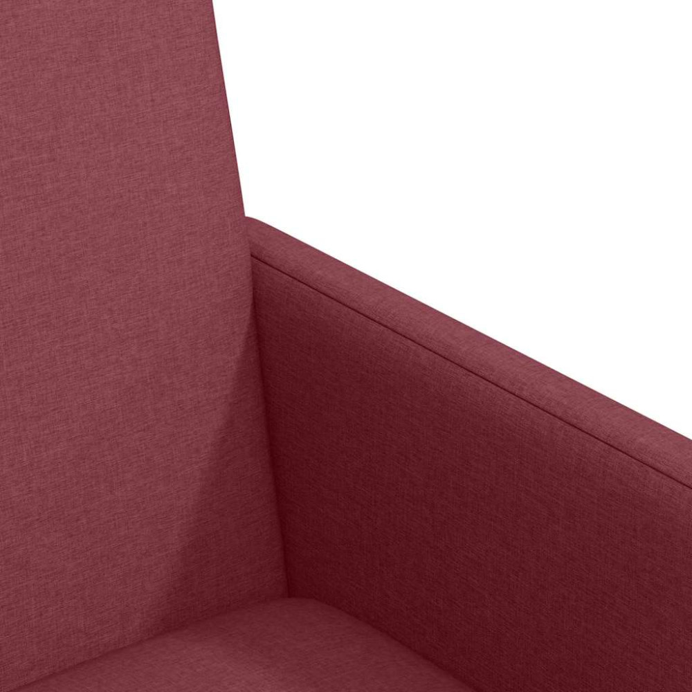 Produktbild för Matstolar med hjul med hjul 2 pcs Vinröd 57 x 66 x 94 cm tyg