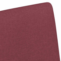 Produktbild för Matstolar med hjul med hjul 2 pcs Vinröd 57 x 66 x 94 cm tyg