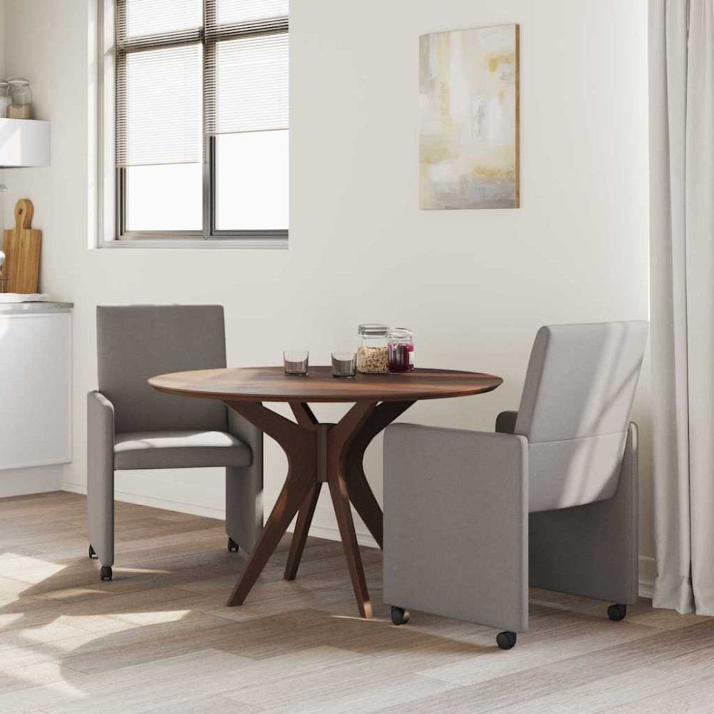 Produktbild för Matstolar med hjul med hjul 2 pcs Taupe 57 x 66 x 94 cm tyg