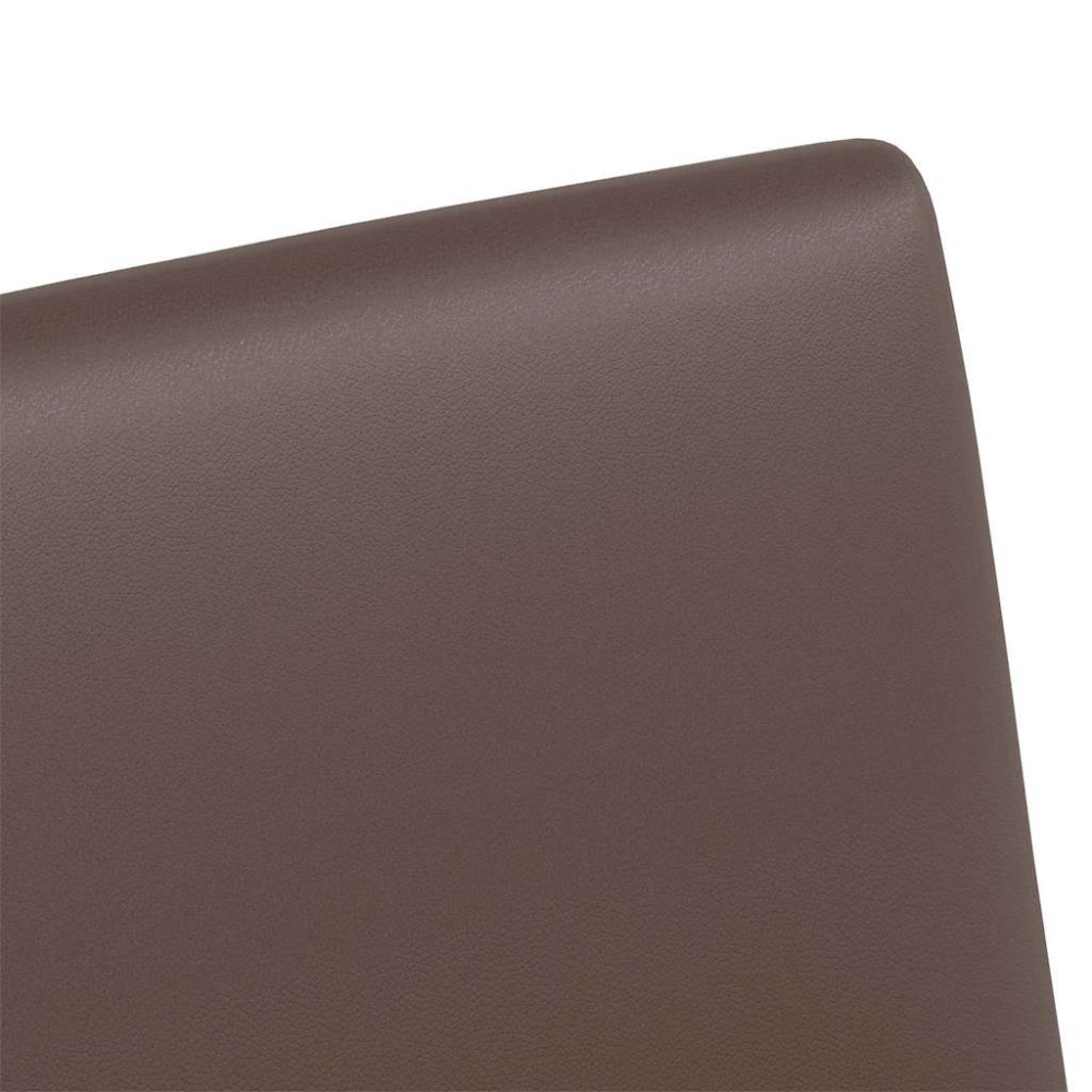 Produktbild för Matstolar med hjul 2 pcs Brun 57 x 66 x 94 cm Konstläder
