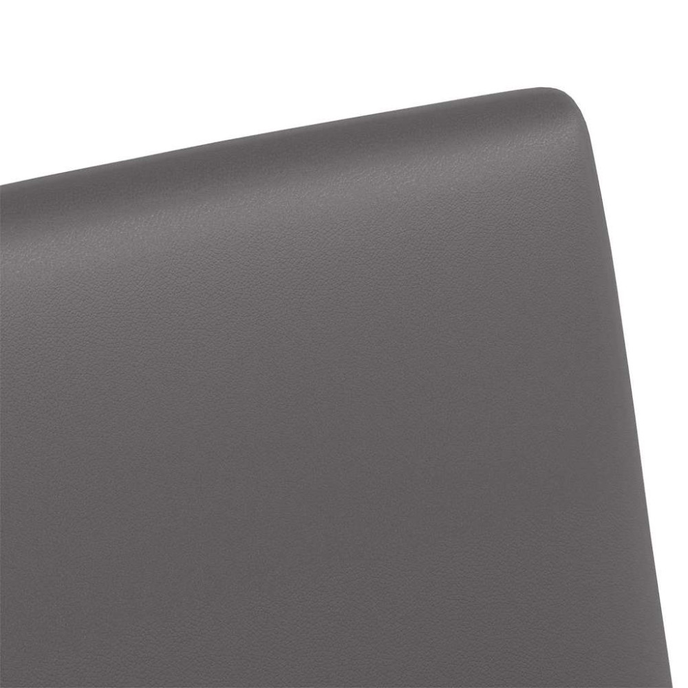 Produktbild för Matstolar med hjul 2 pcs Grå 57 x 66 x 94 cm Konstläder