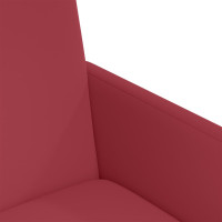 Produktbild för Matstolar med hjul 2 pcs Vinröd 57 x 66 x 94 cm Konstläder