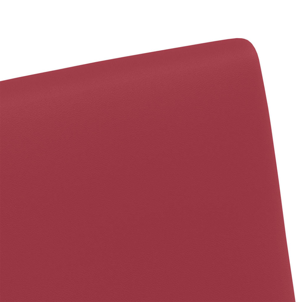 Produktbild för Matstolar med hjul 2 pcs Vinröd 57 x 66 x 94 cm Konstläder