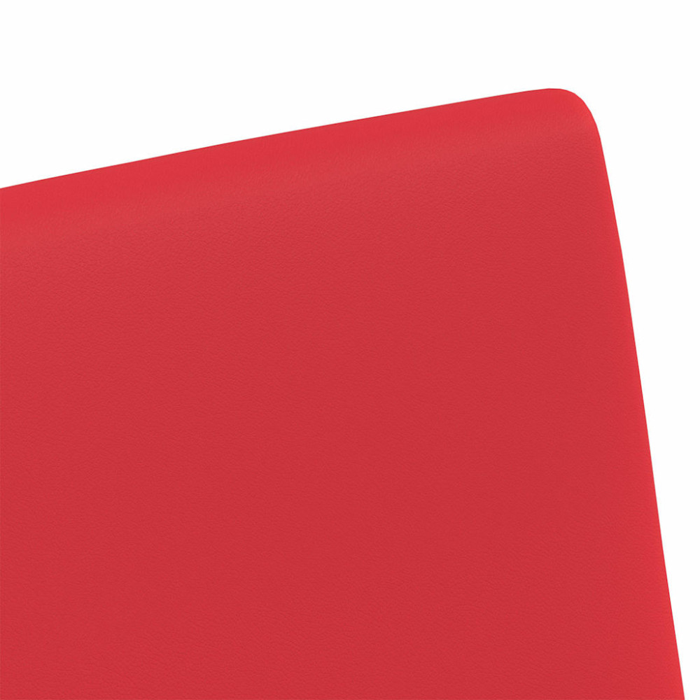 Produktbild för Matstolar med hjul 2 pcs Röd 57 x 66 x 94 cm Konstläder