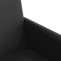 Produktbild för Matstolar med hjul 2 pcs Svart 57 x 66 x 94 cm Konstläder