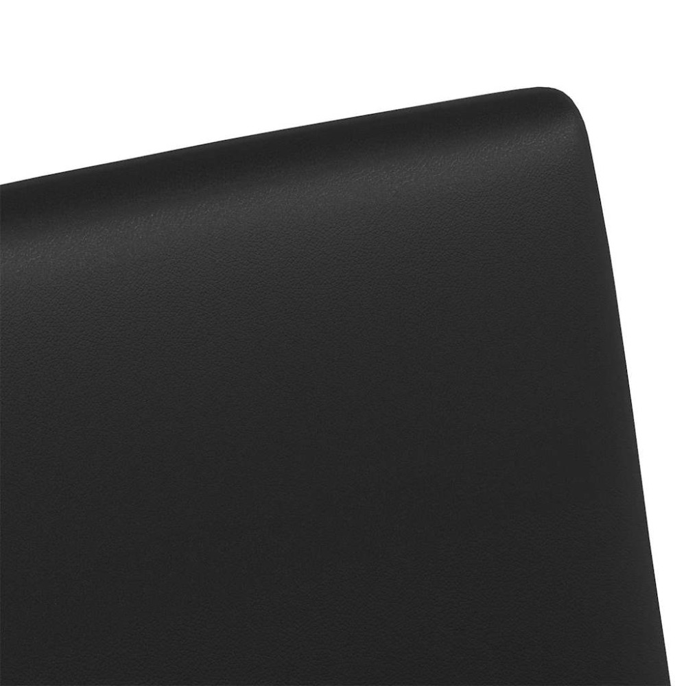 Produktbild för Matstolar med hjul 2 pcs Svart 57 x 66 x 94 cm Konstläder